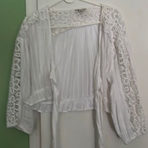 American Eagle outfitters white blouse size large